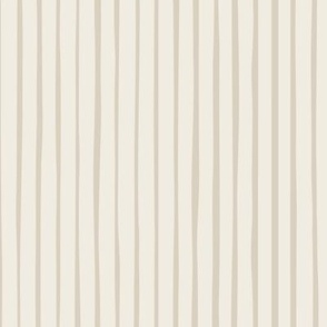 stripes - bone beige _ creamy white - hand drawn imperfect geometric