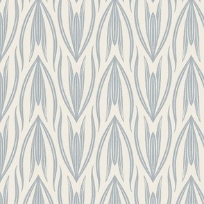 up and down - creamy white _ french grey blue 02 - hand drawn geometric