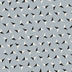arrows - creamy white _ french blue _ raisin black - simple small scale geometric