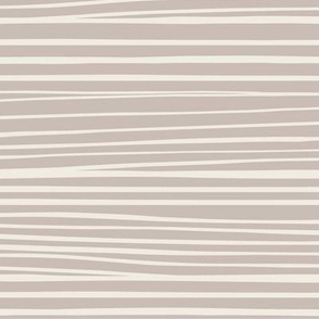 Hand Drawn Horizontal Stripes | Creamy White, Silver Rust Blush | Contemporary 02