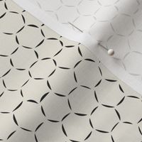 hexagons - creamy white _ raisin black 02 - black and white  honeycomb geometric