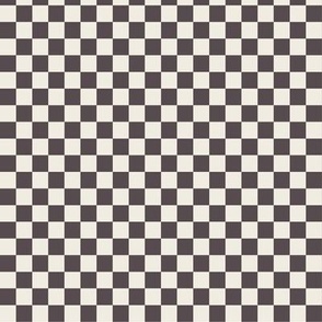 small check _ creamy white_ purple brown _ micro checkerboard