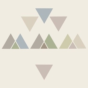 triangles 02 - pastel palette - hand drawn minimal geometric