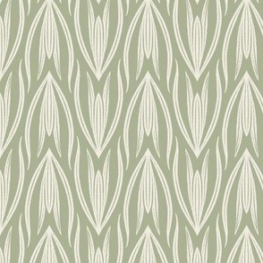 up and down - creamy white _ light sage green - spring  rustic geo