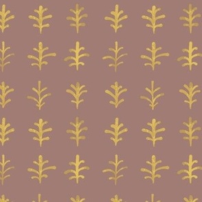 Simple Twig Pattern - Gold Taupe