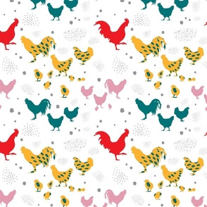 Roosters Pattern 5