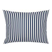 1/2” Vertical Stripes Classic Navy and Coastal Ivory