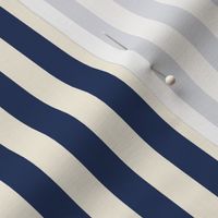 1/2” Vertical Stripes Classic Navy and Coastal Ivory