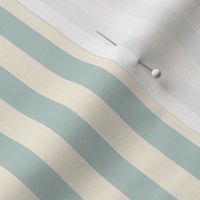 1/2” Vertical Stripes Tidewater Blue and Ivory