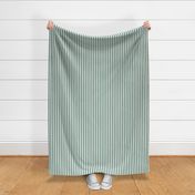 1/2” Vertical Stripes, Neutral Teal and Ivory