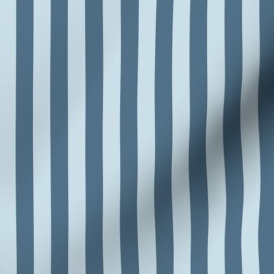1/2” Wide Vertical Stripes, Admiral Blue/Baby Blue