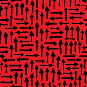Kodomo crayon black arrows on red