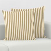 1/2” Wide Vertical Stripe Khaki and Ivory