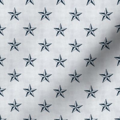 Distressed Navy Stars on Grey