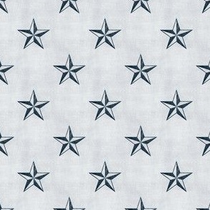 Distressed Navy Stars on Grey