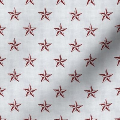 Red Distressed Stars on Harbor Grey