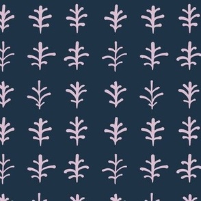 Simple Twig Grid Pattern - Pink Blue
