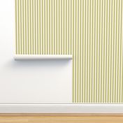 1/2” Vertical Stripes, Dill Green and Ivory