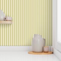 1/2” Vertical Stripes, Dill Green and Ivory