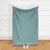 Classic Diagonal Windowpane Trellis | Mint and Cream  | 6 inch repeat | Modern Victorian Farmhouse