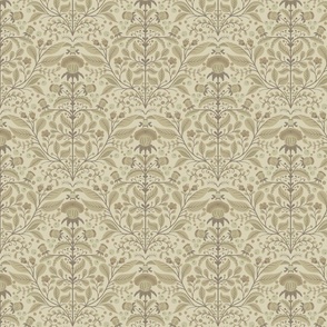 Victorian Thistle Garden | cream and brown | Small
