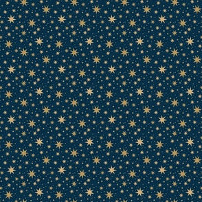 Victorian Starry Celestial Ceiling Blue | Magic Wizard Fantasy Sky Space Stars Tossed - Small Scale