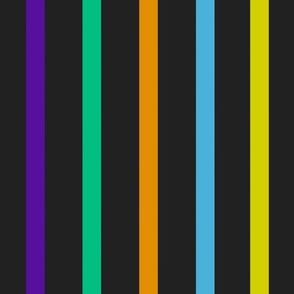 (L) Stripe/Line Pattern - Rainbow Coloured Stripes
