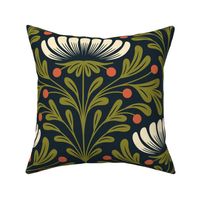 2829 D Extra large - art deco flowers