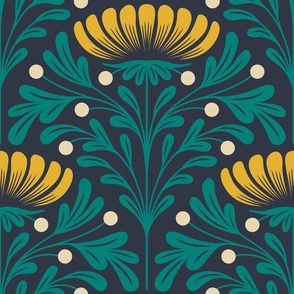 2829 B Large - art deco flowers