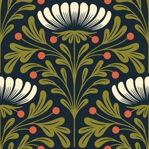 2829 D Large - art deco flowers