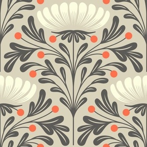 2829 E Large - art deco flowers