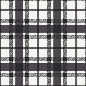 (L) Christmas Tartan black and white Large scale