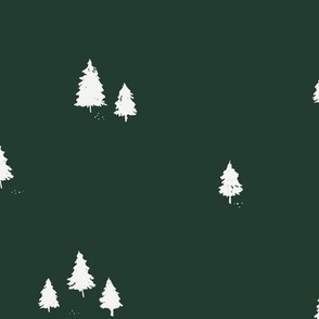 (L) Winter Trees ,dark green, Large Scale