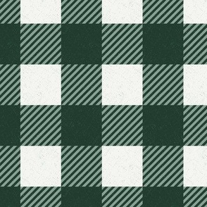 (L) xmas check in green and white Large scale