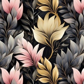 Gold, silver and pink foliage 