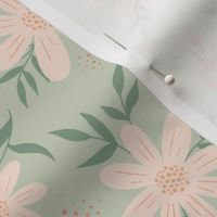 Neutral Flower Mint Spring Florals Medium