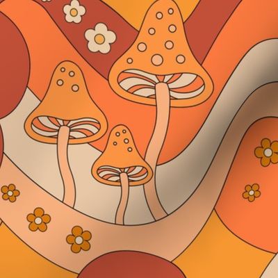 Trippy Mushroom - Orange
