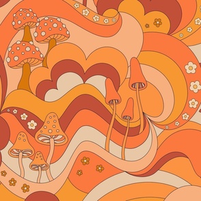 Trippy Mushroom - Orange