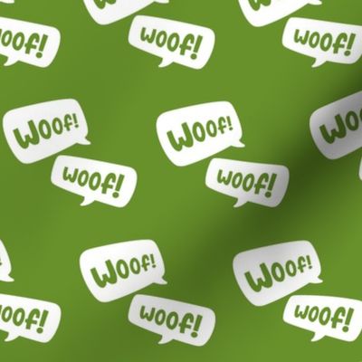 green woof speech bubble / medium