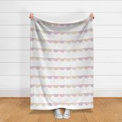 Modern Abstract Geometric Bunting in Warm Pinks and Oranges (Large)