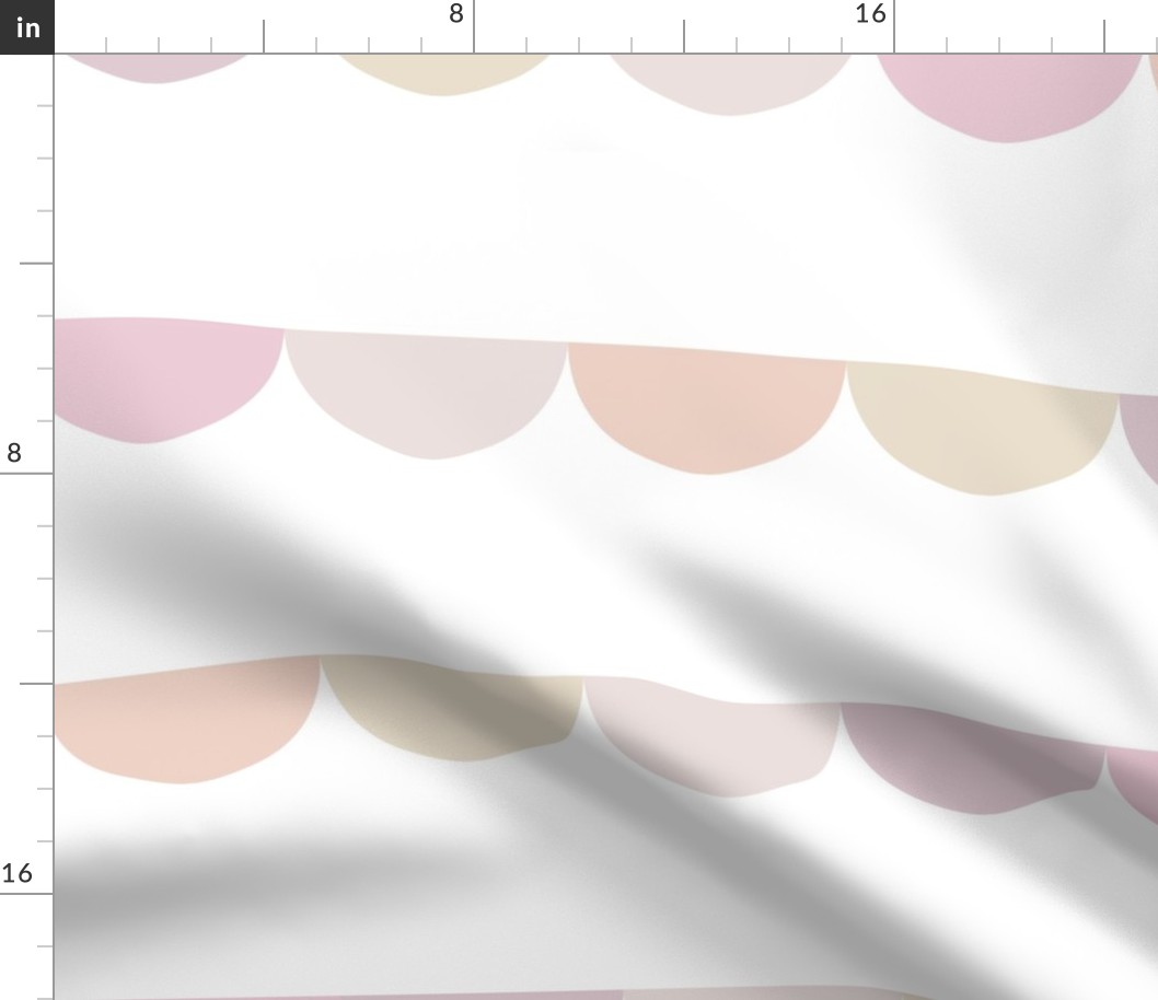 Modern Abstract Geometric Bunting in Warm Pinks and Oranges (Large)
