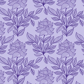 Purple Line  Art Flower