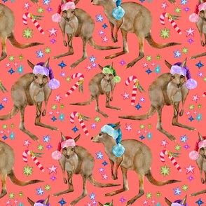 Kangaroo Christmas Pink,