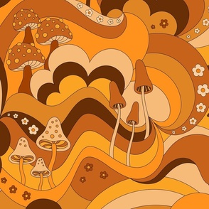 Trippy Mushroom  - Brown