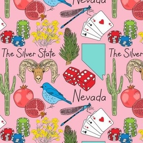 medium nevada items on pink