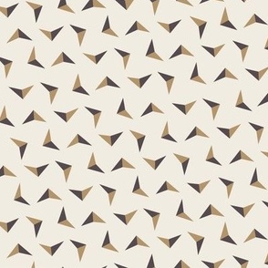 arrows - creamy white _ lion gold _ purple brown - simple small scale geometric