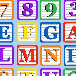 Buiding blocks alphabet blue 40x27
