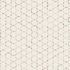 hexagons - earthy palette - hand drawn honeycomb geometric