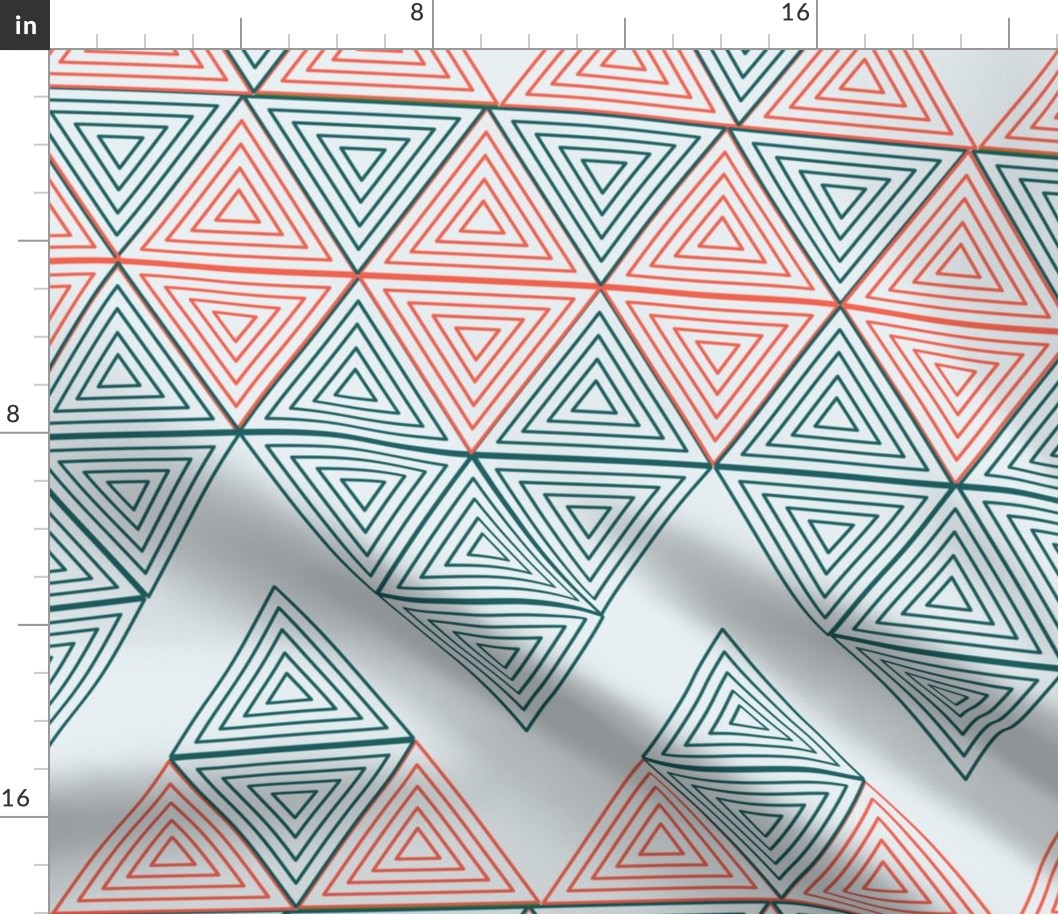Zig-zag and find your way_green and corail