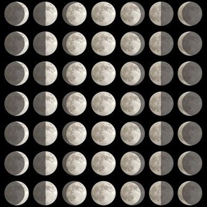 Moon Phases on Space Black